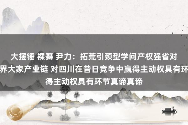 大摆锤 裸舞 尹力：拓荒引颈型学问产权强省对四川融入世界大家产业链 对四川在昔日竞争中赢得主动权具有环节真谛真谛