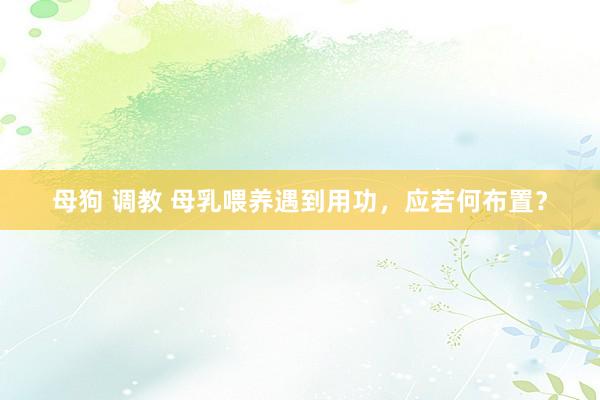母狗 调教 母乳喂养遇到用功，应若何布置？