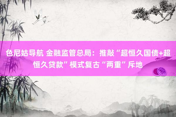 色尼姑导航 金融监管总局：推敲“超恒久国债+超恒久贷款”模式复古“两重”斥地