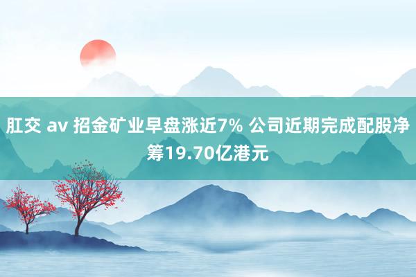 肛交 av 招金矿业早盘涨近7% 公司近期完成配股净筹19.70亿港元